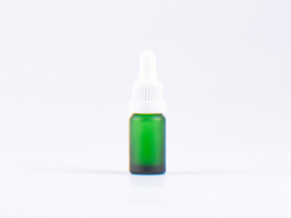 Grünglasflasche 10ml, mit Pipette OV weiss